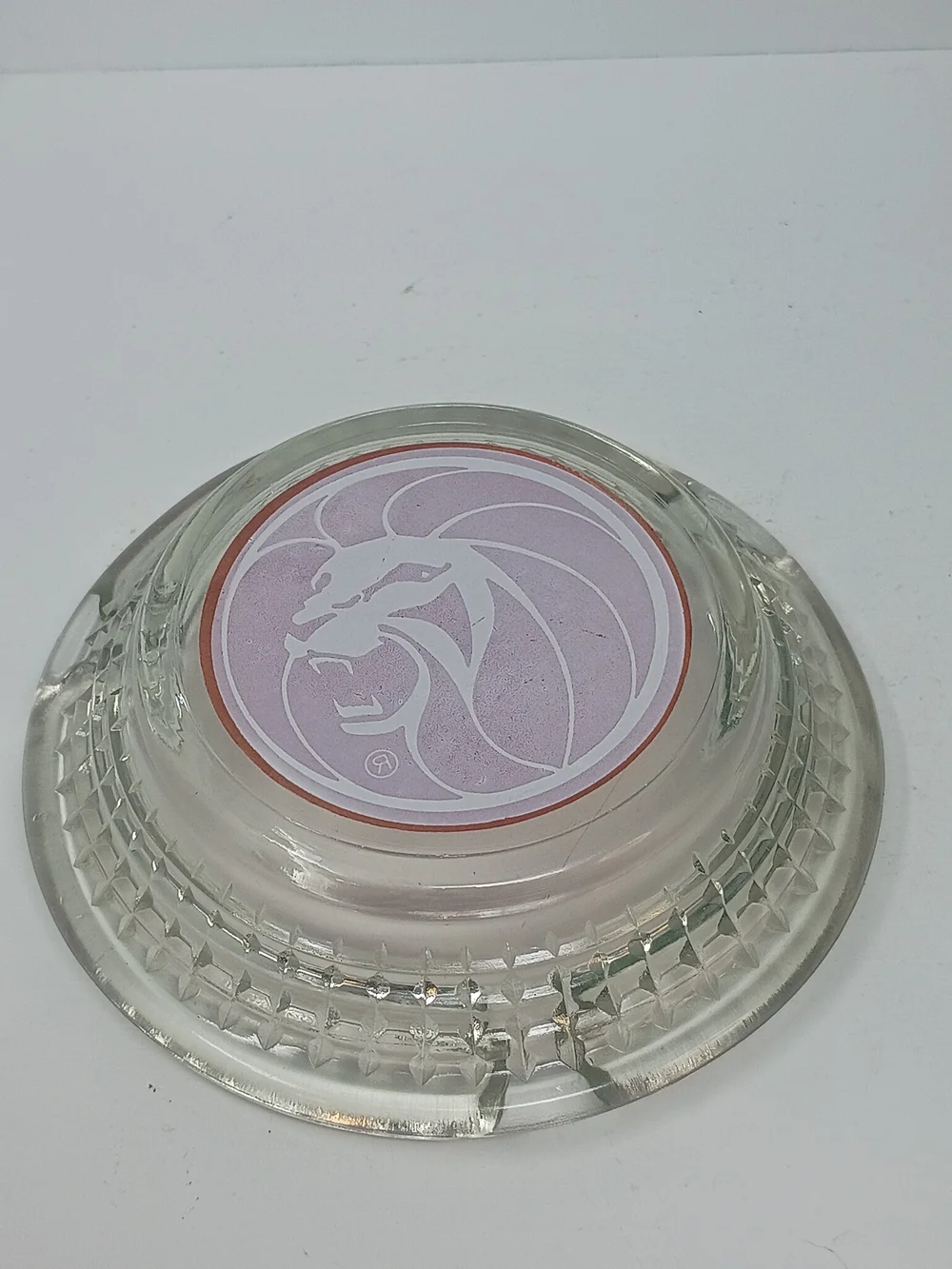 Vintage MGM Grand Hotel Ashtray with Red Lion Emblem